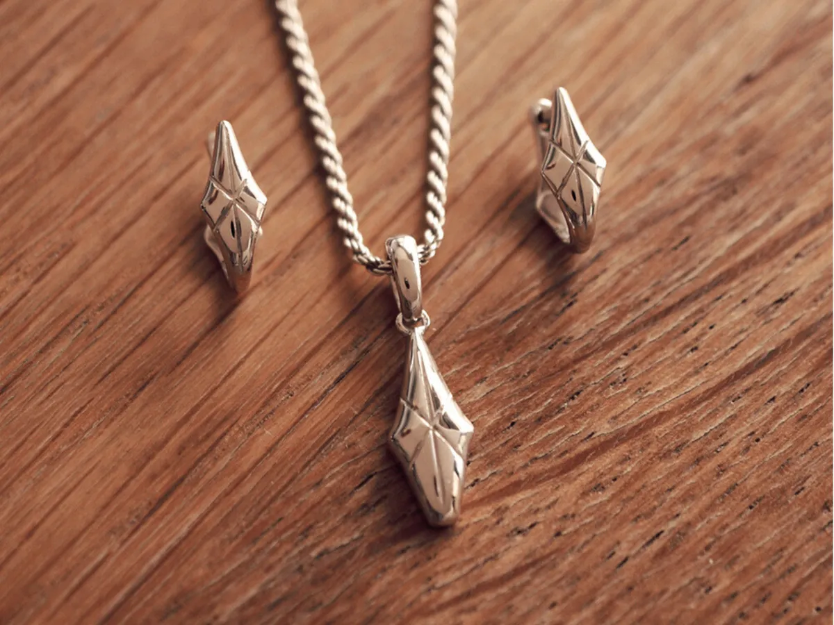 Guardian Star Set (925 Silver Earrings & Pendant with Necklace Set) — 3