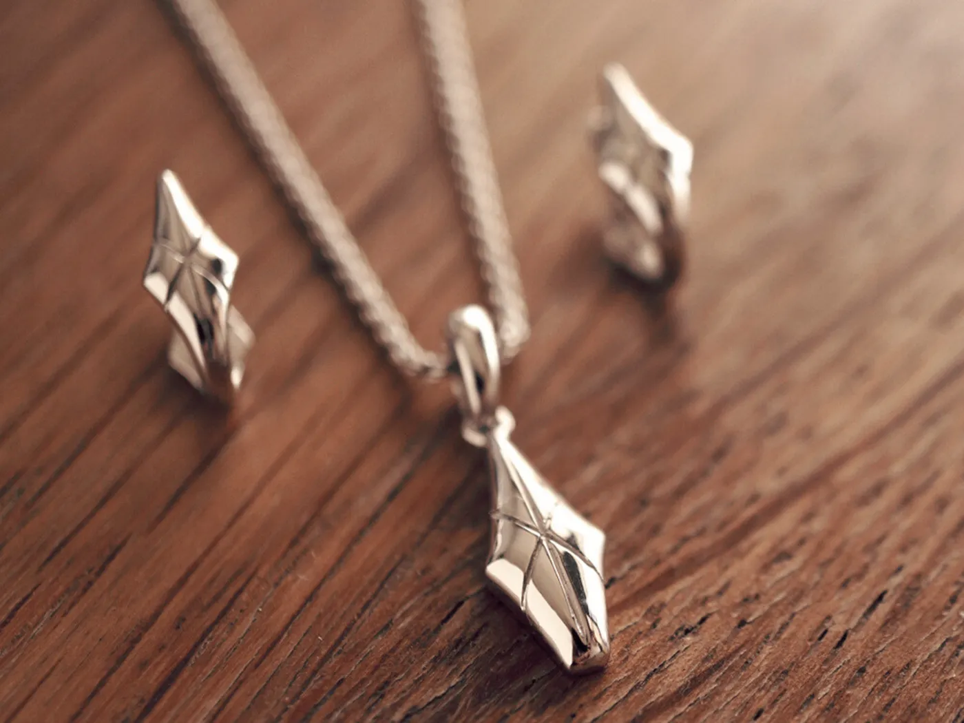 Guardian Star Set (925 Silver Earrings & Pendant with Necklace Set) — view 2