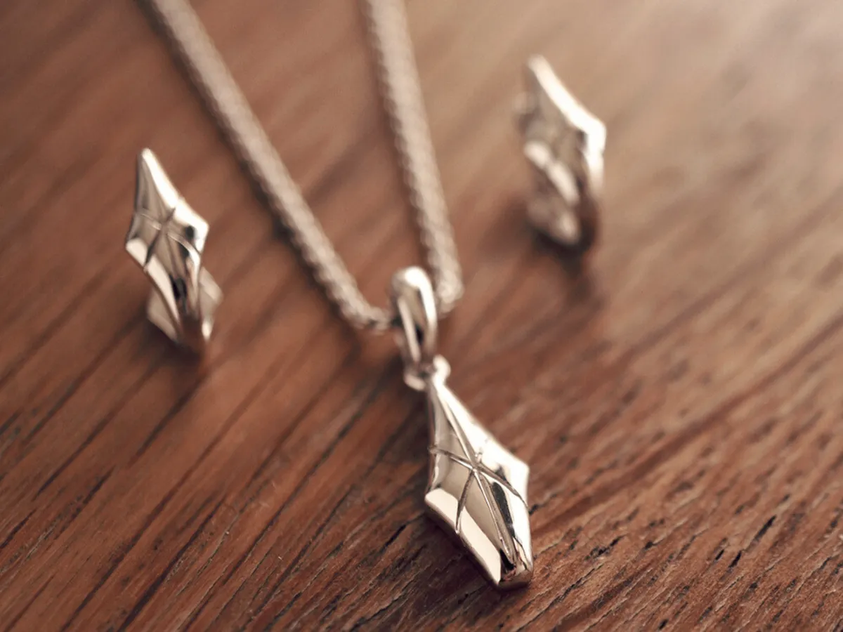 Guardian Star Set (925 Silver Earrings & Pendant with Necklace Set) — 2