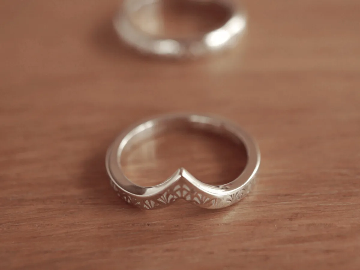 Sector Totem Wedding Band (Ring Set) — 2