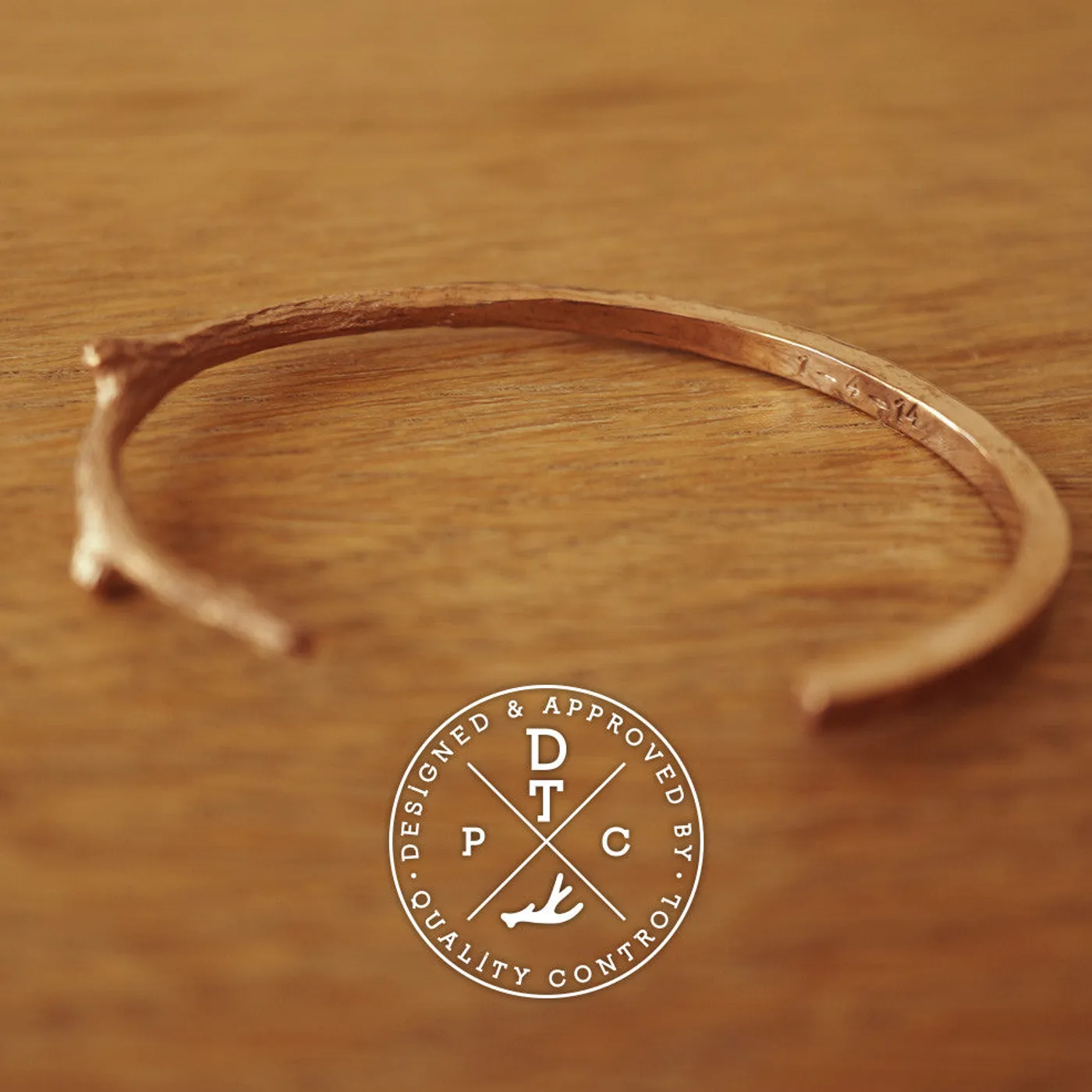 Rose Gold Da Morphing Twig Bangle — view 1