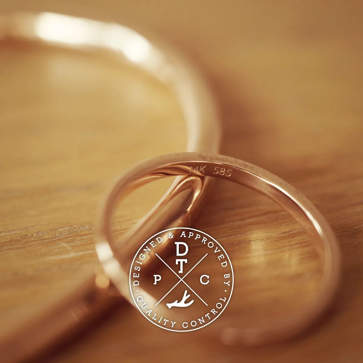 14k Rose Gold Bangle (with Complimentary Ring) — 2
