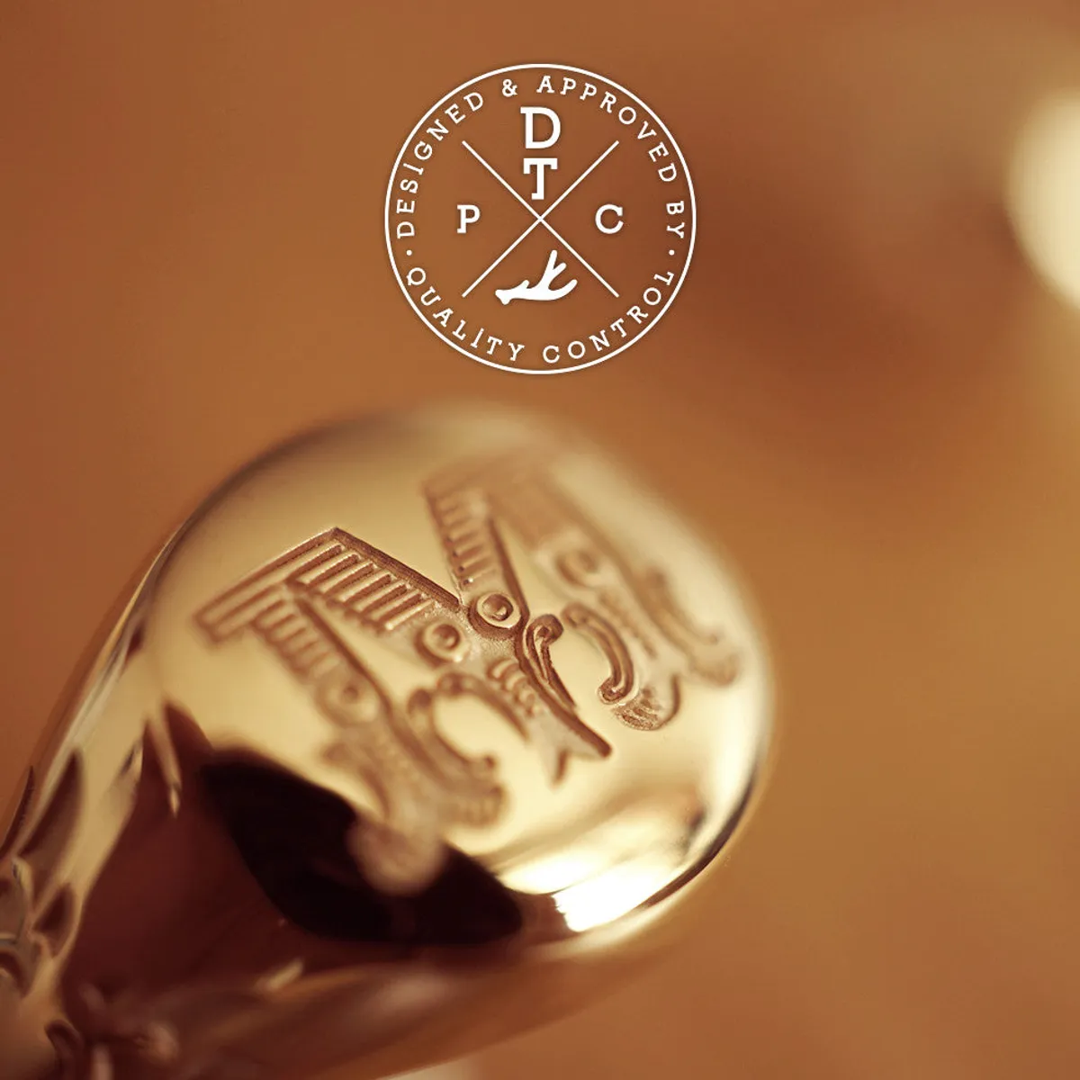 Medal Signet Wedding Band (Ring Set) — 8