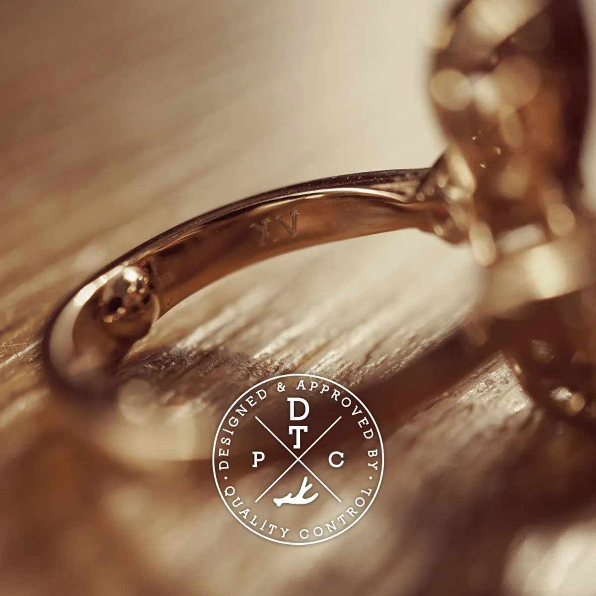 18k Rose Gold Ring with Precious Stones (Clover) — 6