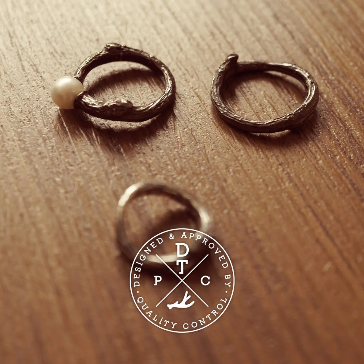 925 Silver Da Twig Rings (Fresh Water Pearl) — 2