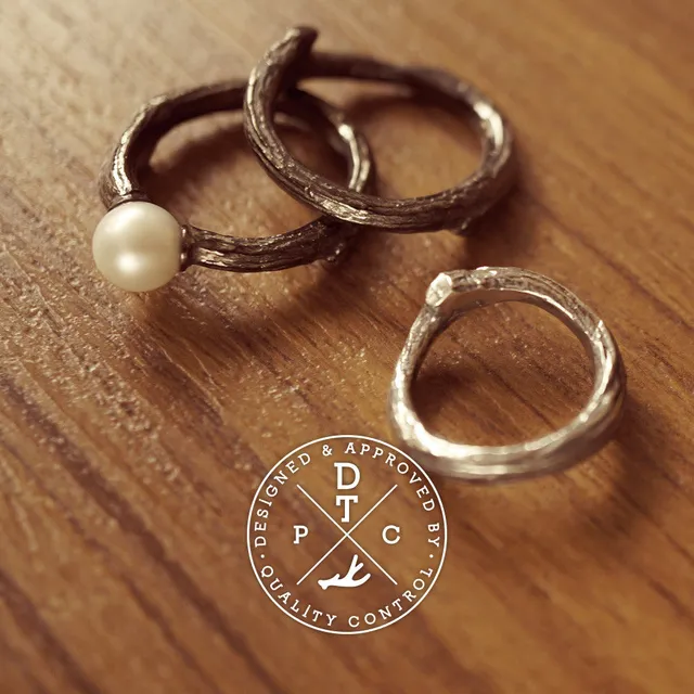 925 Silver Da Twig Rings (Fresh Water Pearl)