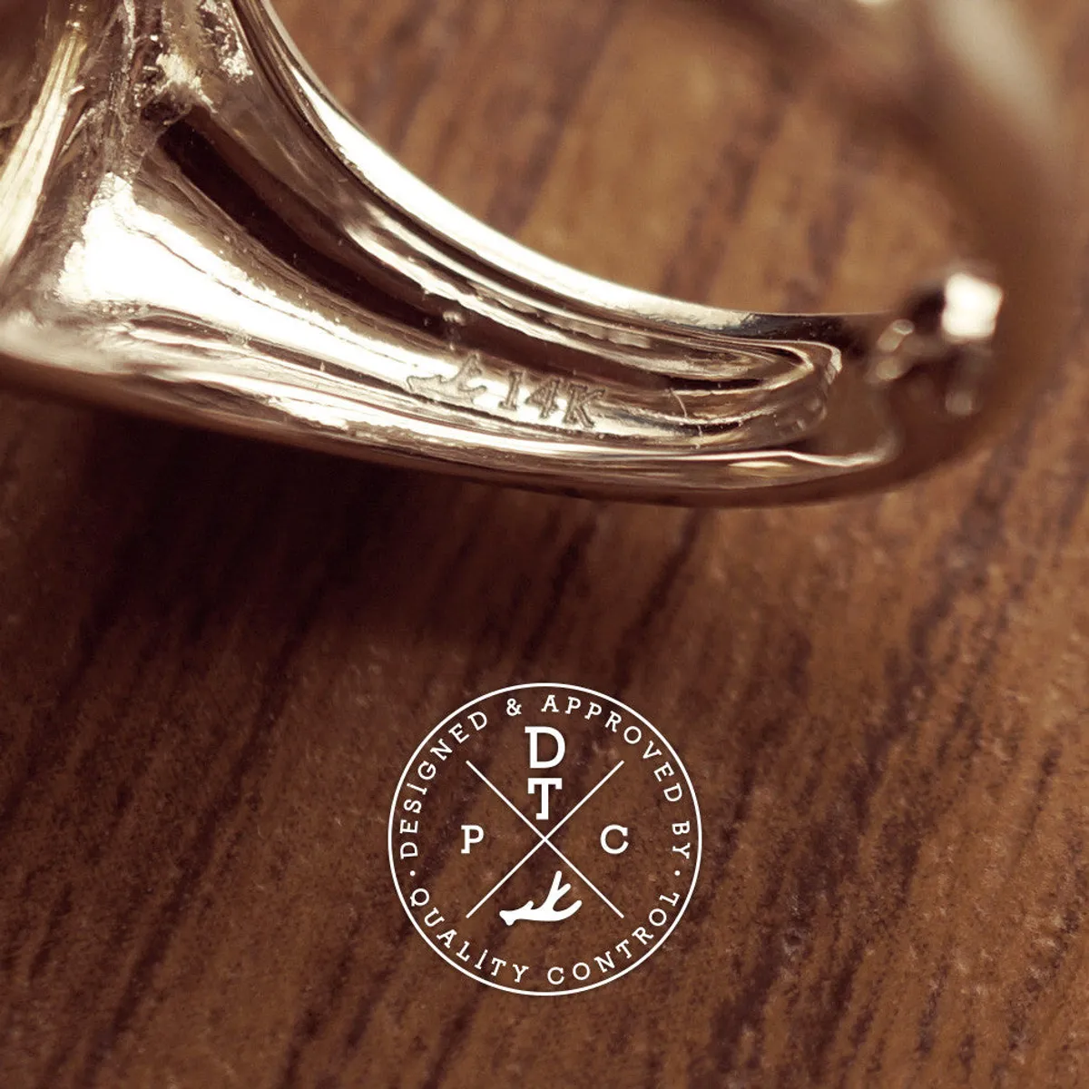 14k White & Yellow Gold Wedding Band — 5