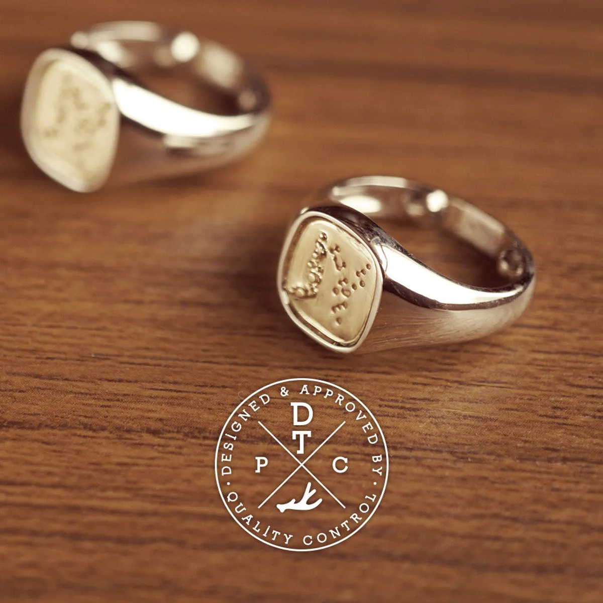 14k White & Yellow Gold Wedding Band — 8