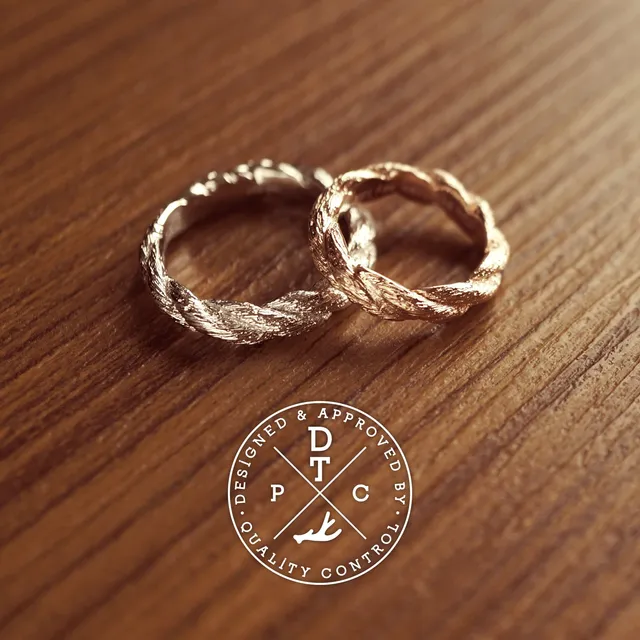925 Silver & Rose Gold Bind Rings