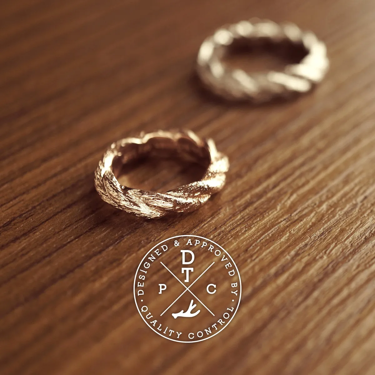 925 Silver & Rose Gold Bind Rings — 2