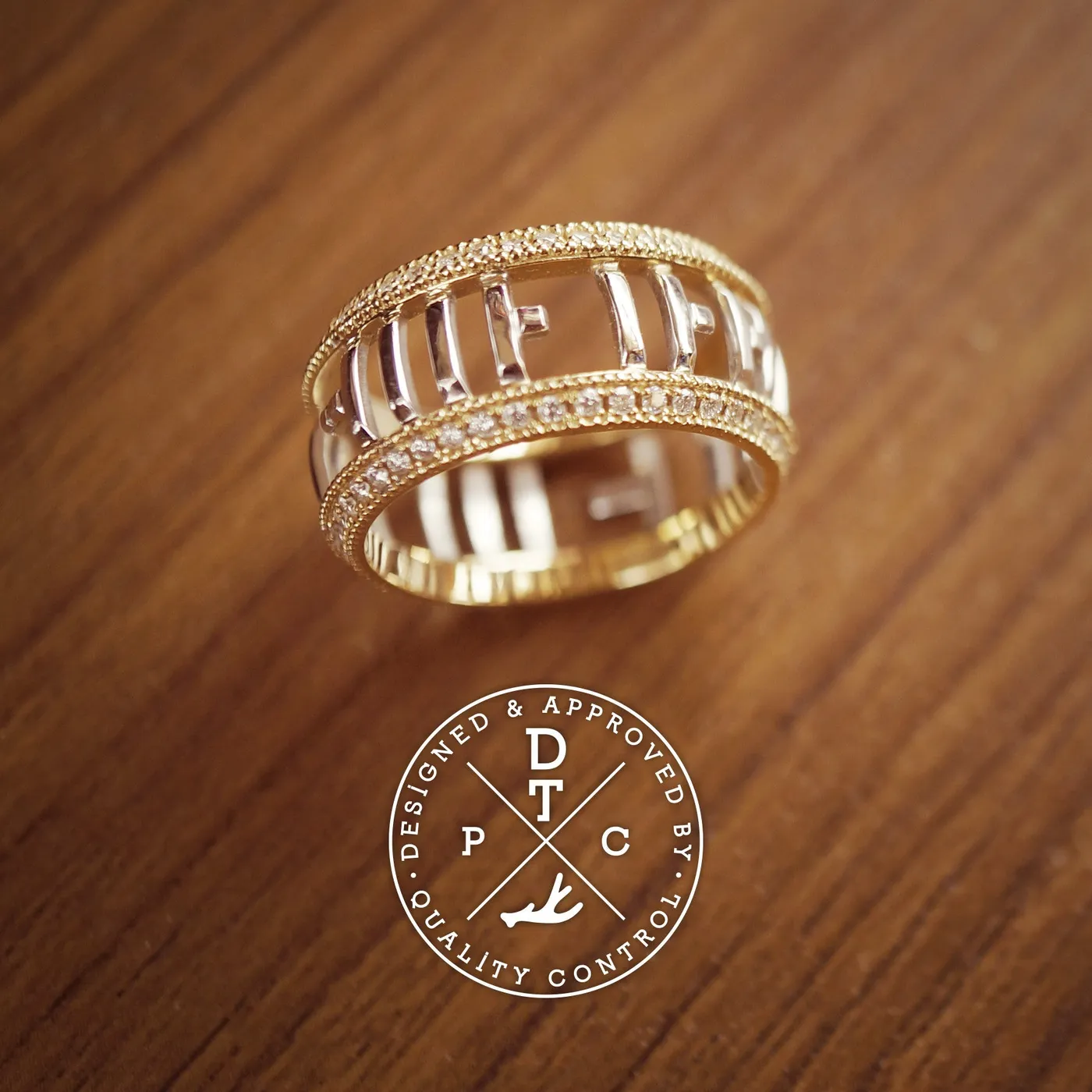 18k White & Yellow Gold Ring (Hidden Message) — view 1