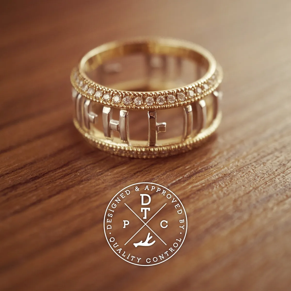 18k White & Yellow Gold Ring (Hidden Message) — 2