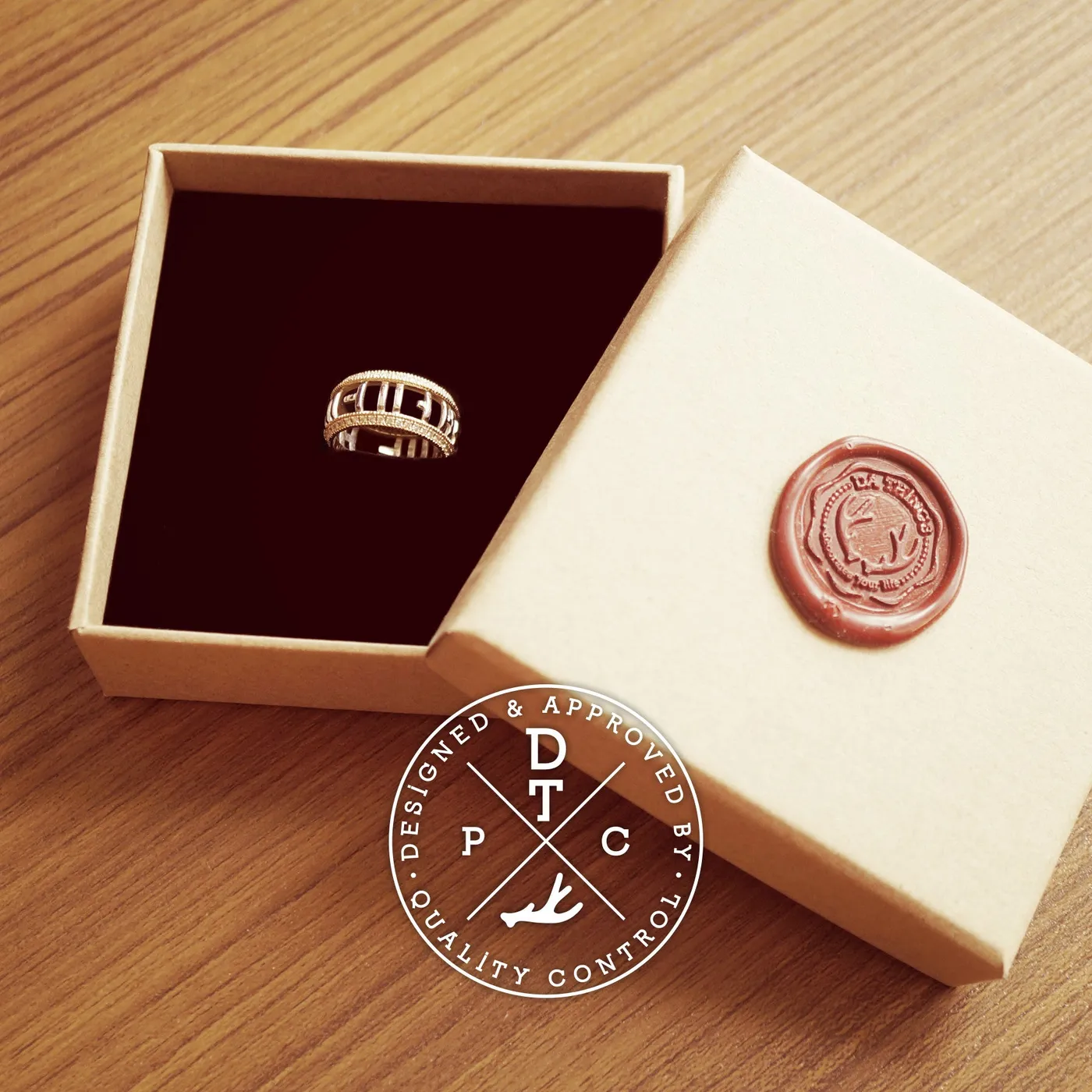 18k White & Yellow Gold Ring (Hidden Message) — view 5