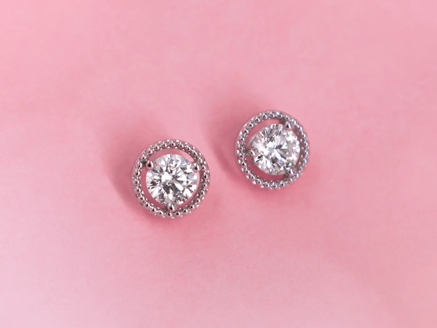 18k White Gold Diamond Earrings with GIA — view 2