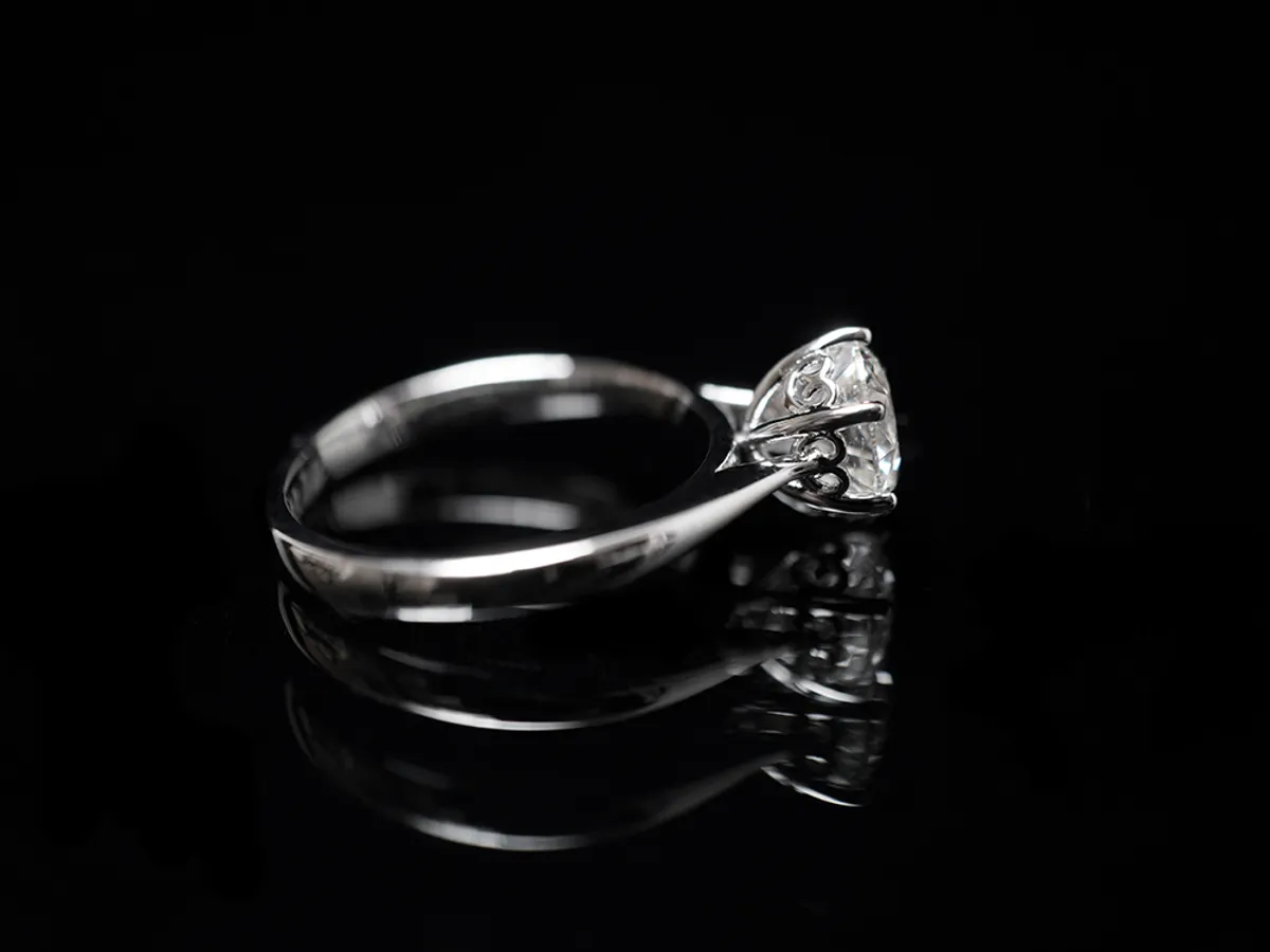 18k White Gold Diamond Ring with GIA — 4