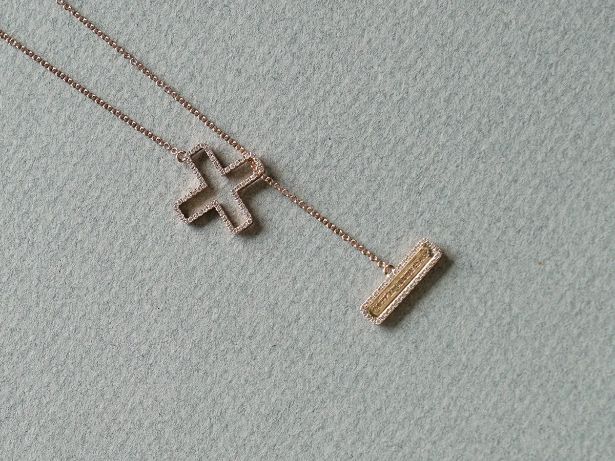 18k Rose Gold Diamond Necklace (10&1) — 4
