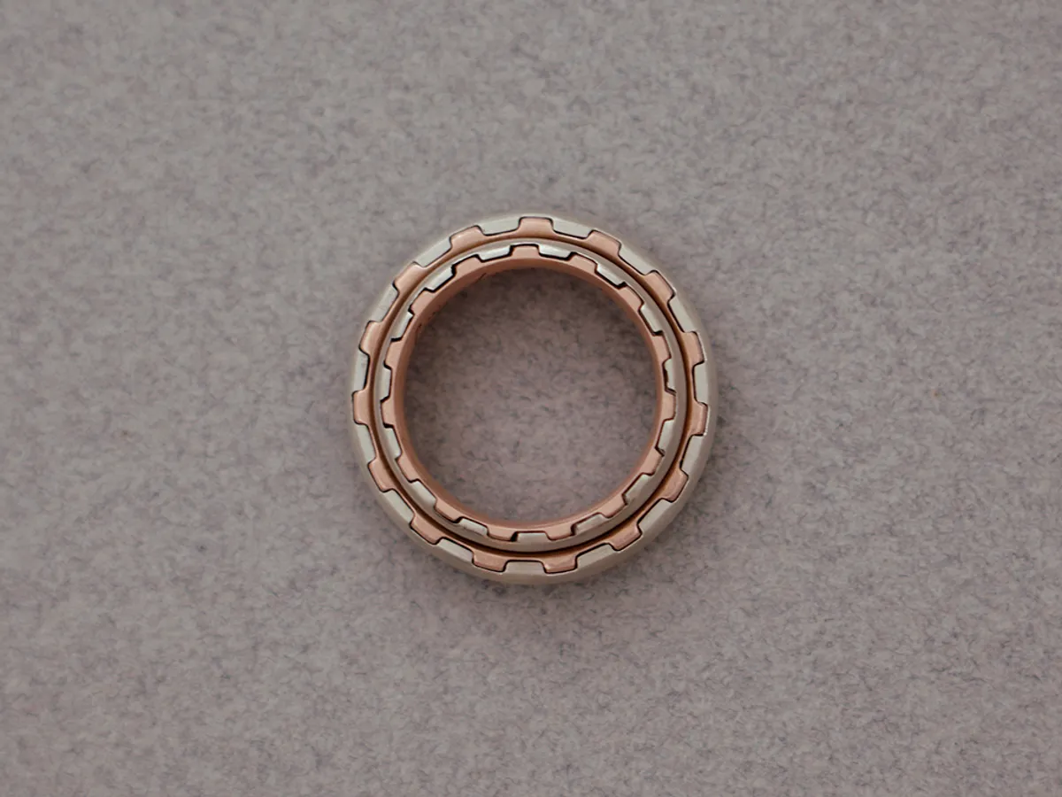 18k White & Rose Gold Wedding Band — 4
