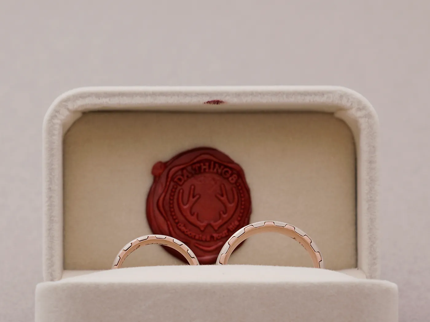 18k White & Rose Gold Wedding Band — view 2