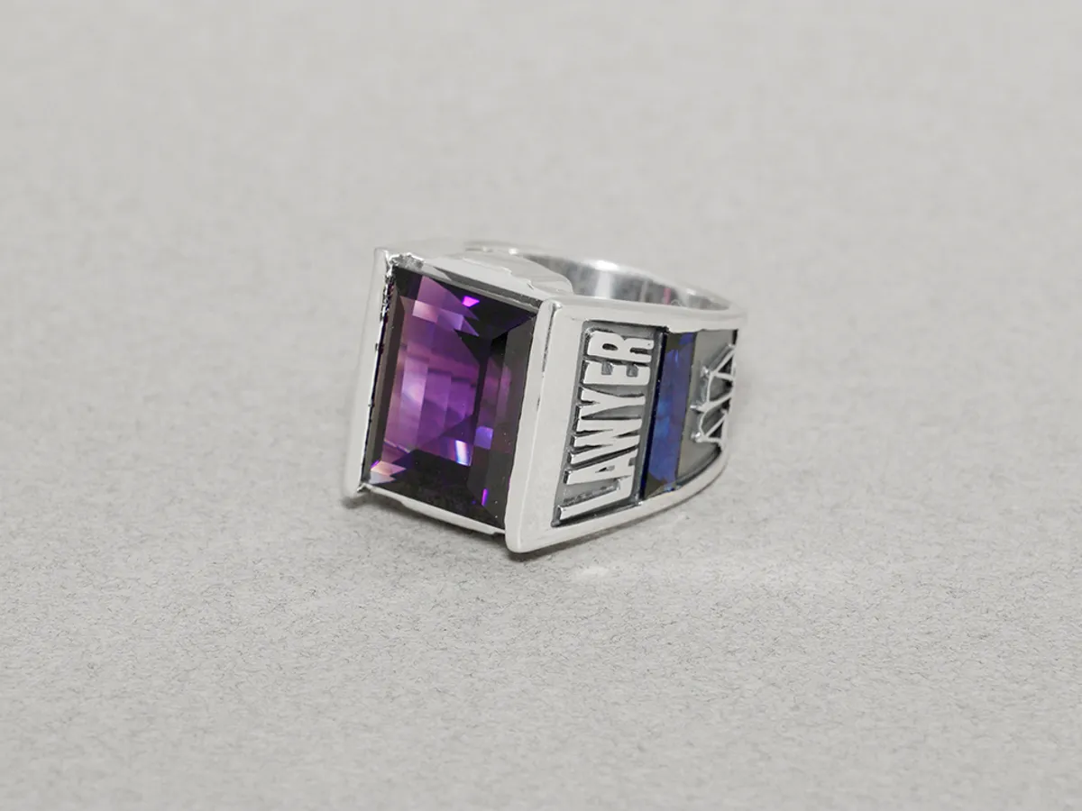 925 Silver Ring with Gems — 8