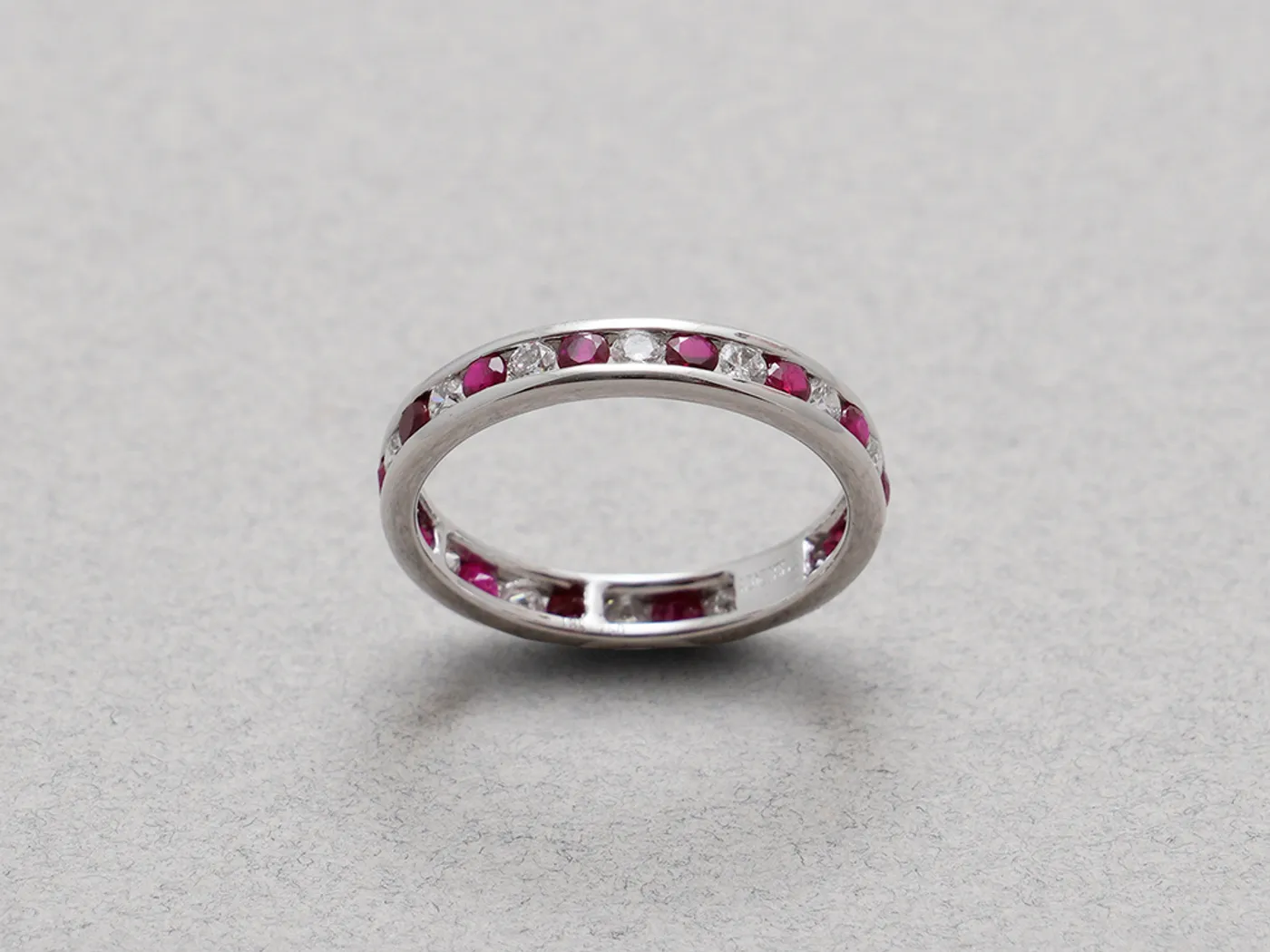 18k White Gold Diamond & Ruby Ring — view 1