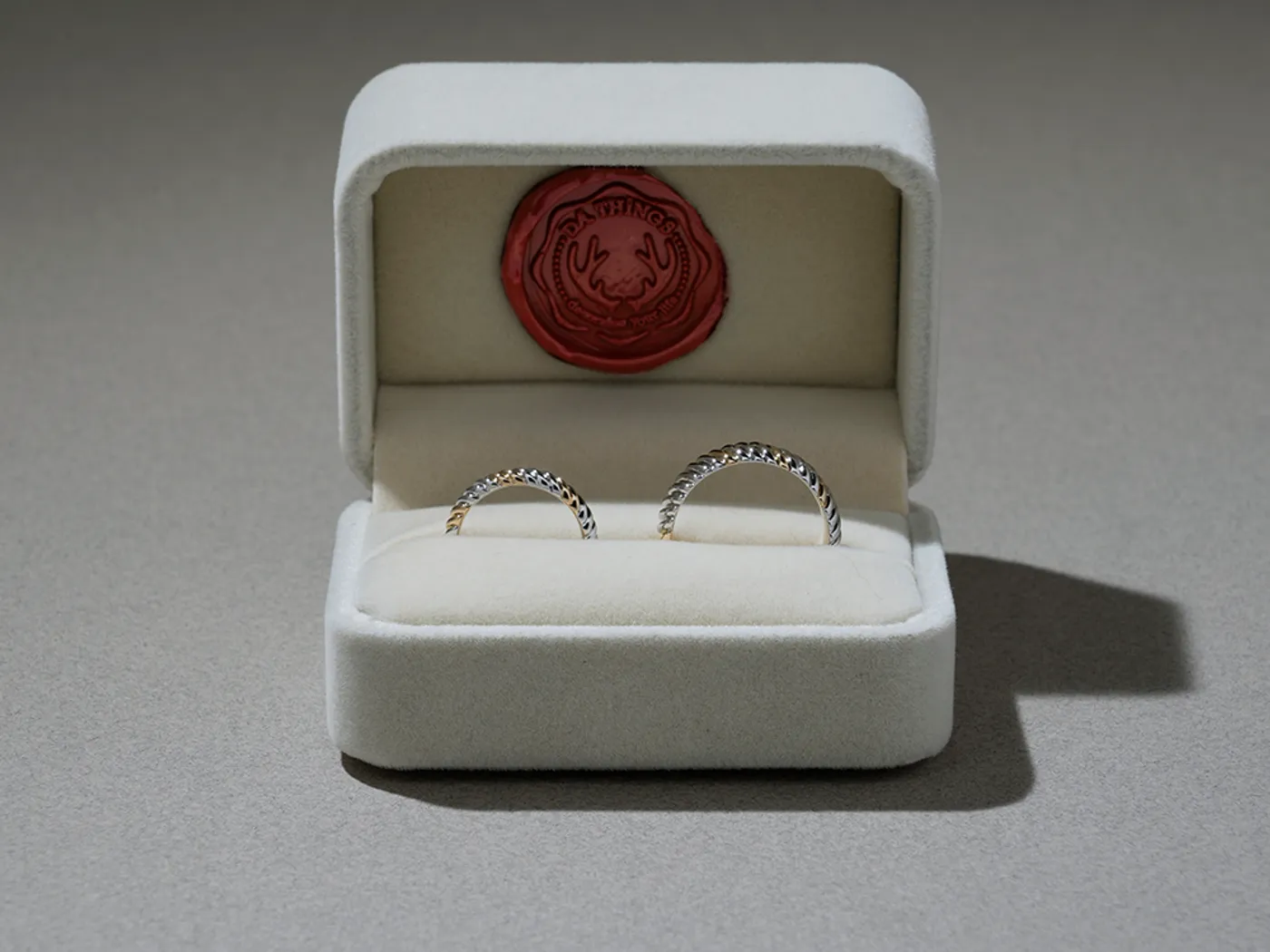 18k White & Yellow Gold Wedding Band — view 7
