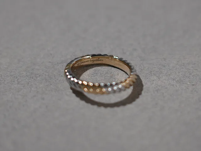 18k White & Yellow Gold Wedding Band