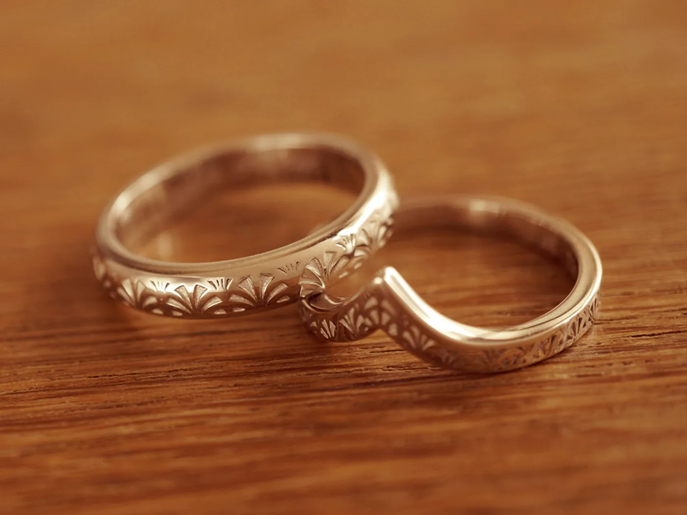Sector Totem Wedding Band (Ring Set) — view 10