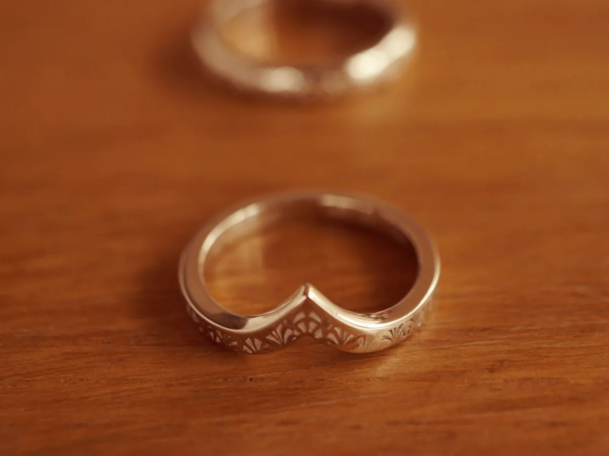 Sector Totem Wedding Band (Ring Set) — 9