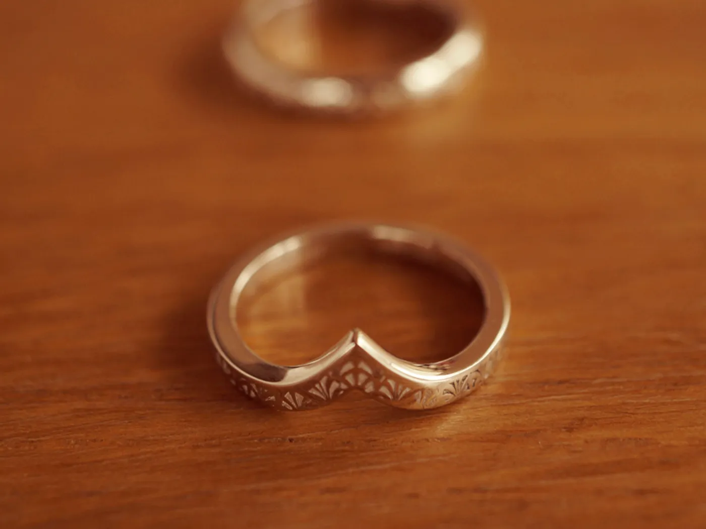 Sector Totem Wedding Band (Ring Set) — view 9