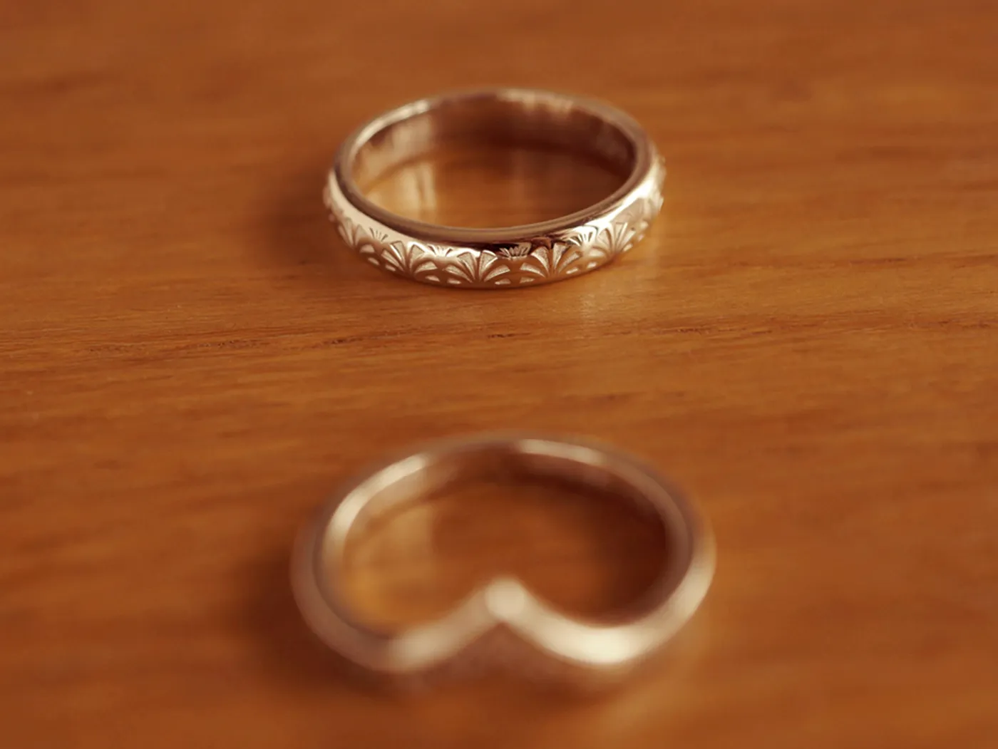 Sector Totem Wedding Band (Ring Set) — view 8