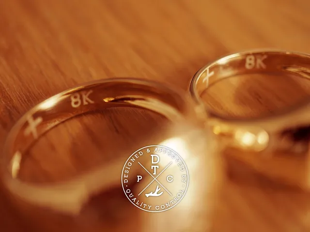Medal Signet Wedding Band (Ring Set)