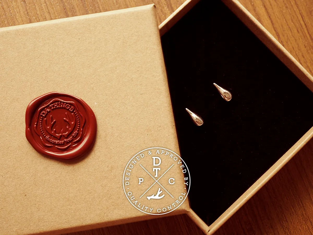925 Silver Earrings (Water Drop) — 1