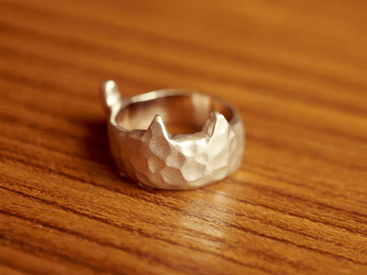 925 Silver Cat Ring — 6