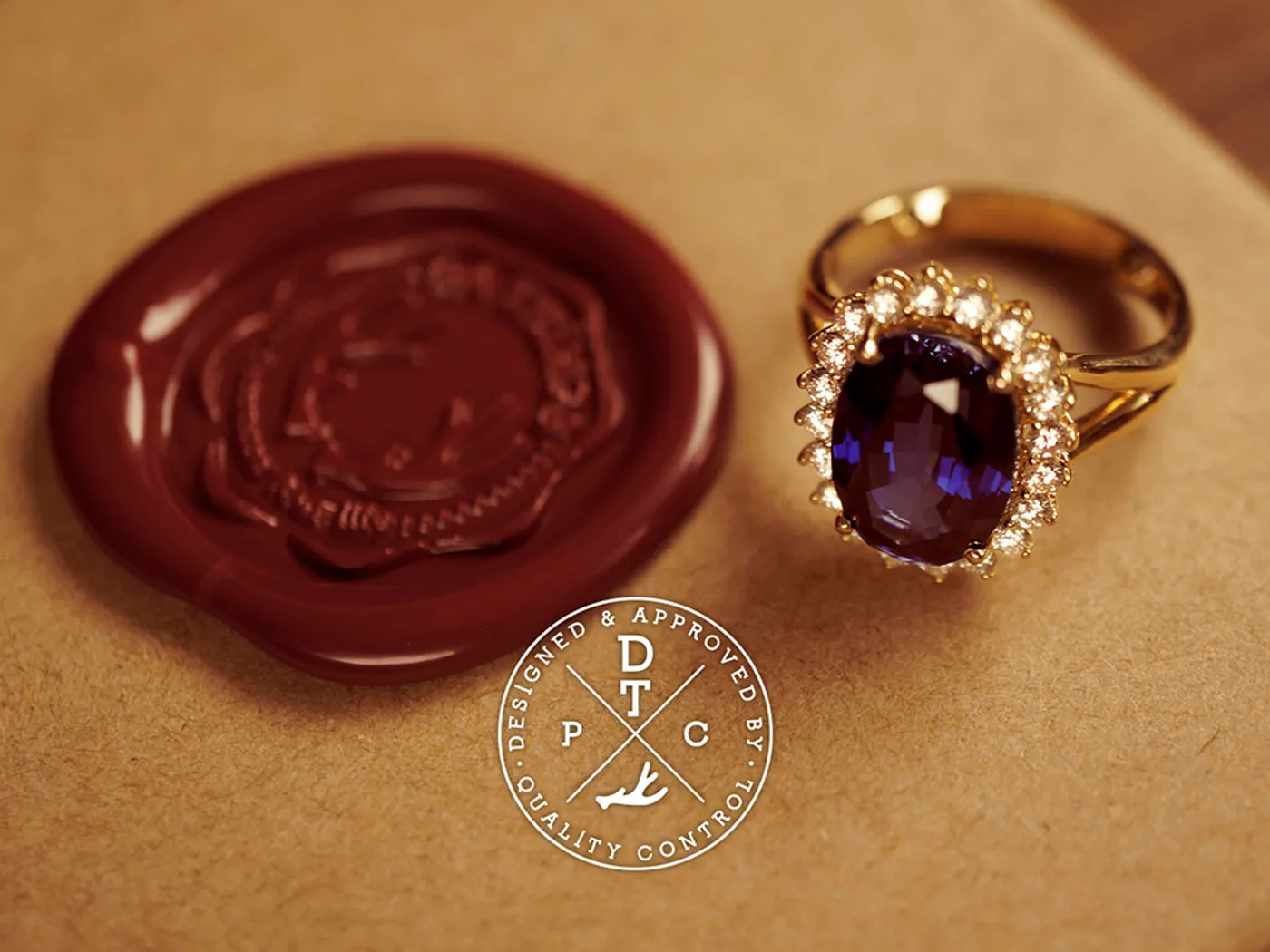 18k White Gold_Ring (with syn Sapphire) — view 1