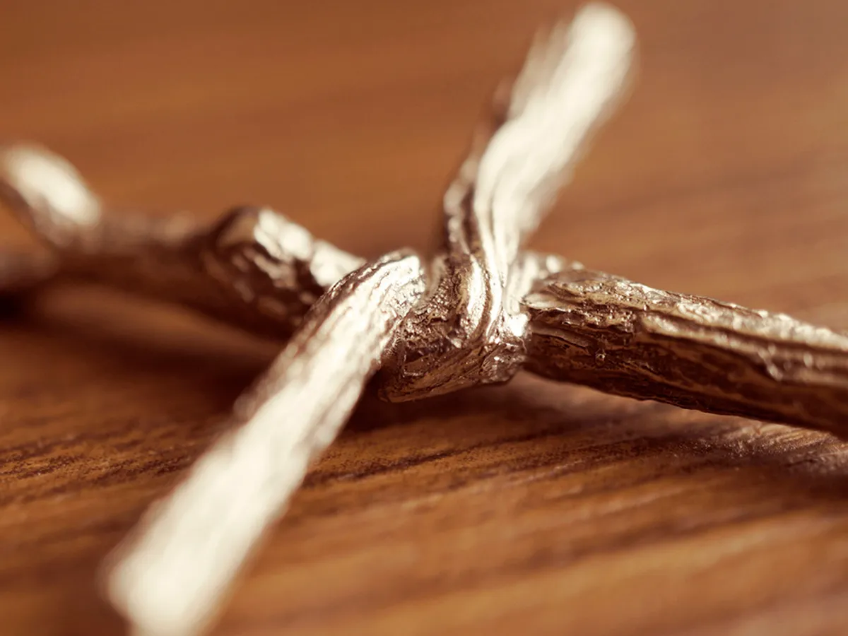 925 Silver Pendant with Necklace (Cross Twig) — 3