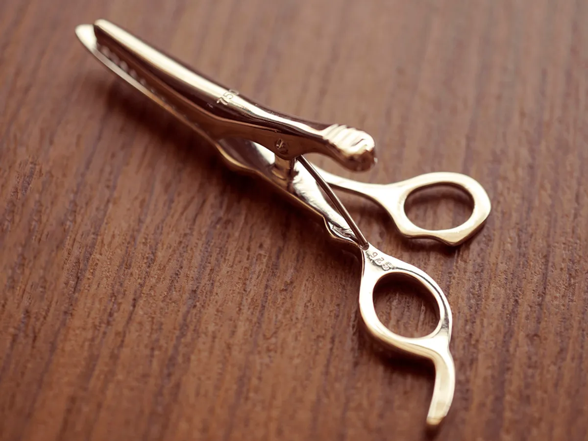 925 Silver Tie Clip (Scissors) — 1