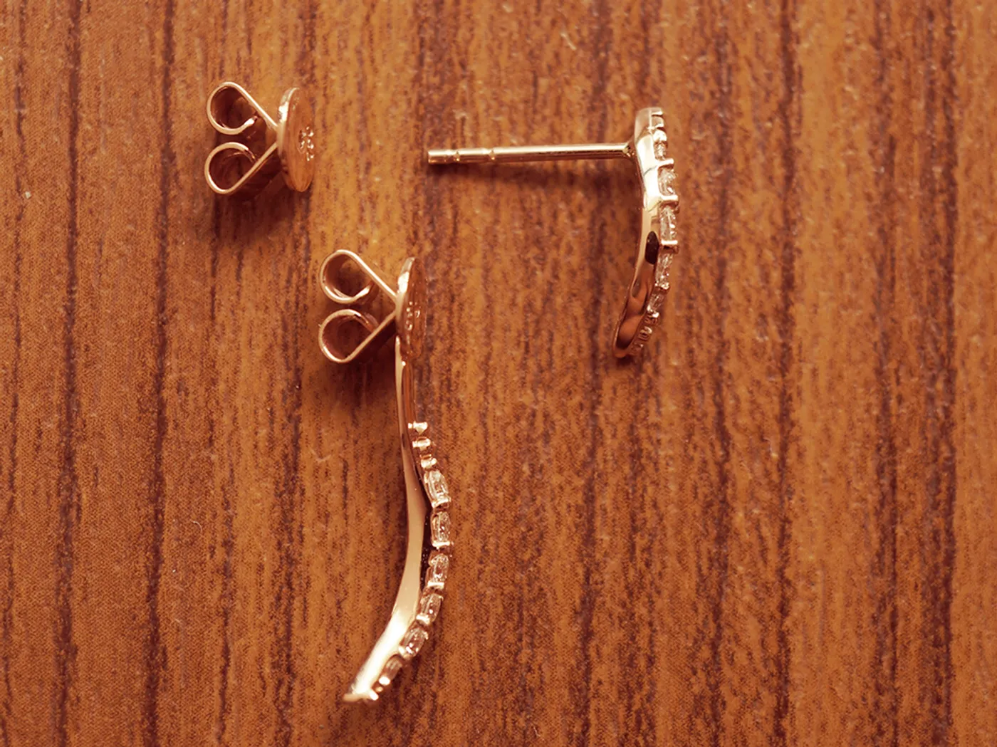 18k Rose Gold Earrings — view 2