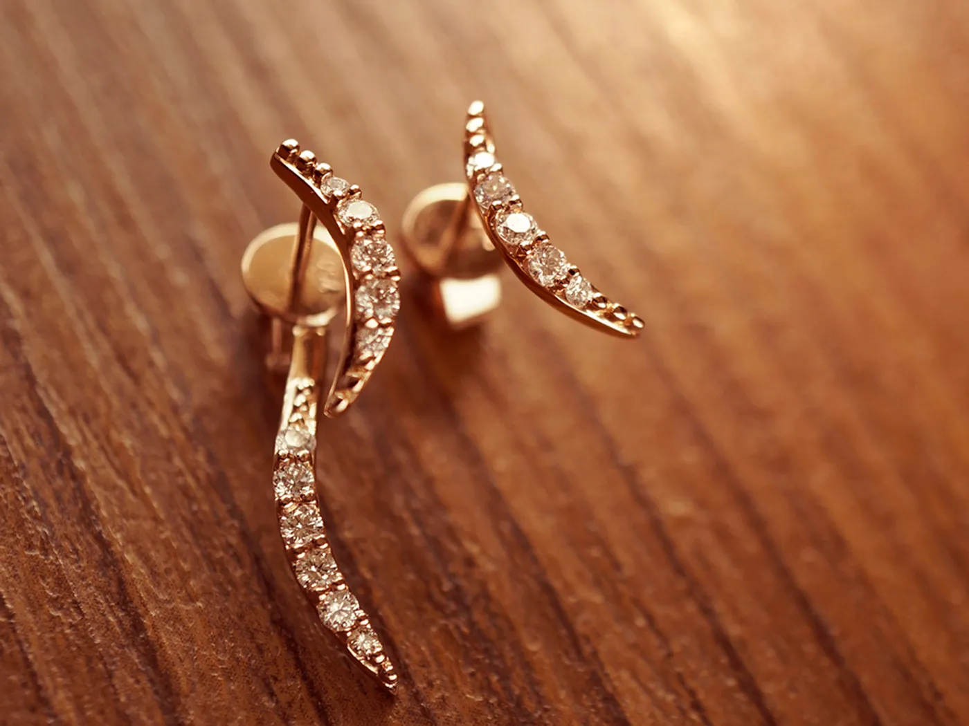 18k Rose Gold Earrings — view 1