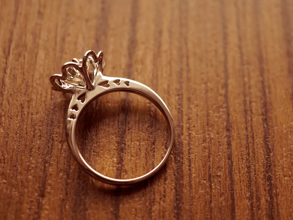 18k White Gold Diamond Ring (Clover) — 5