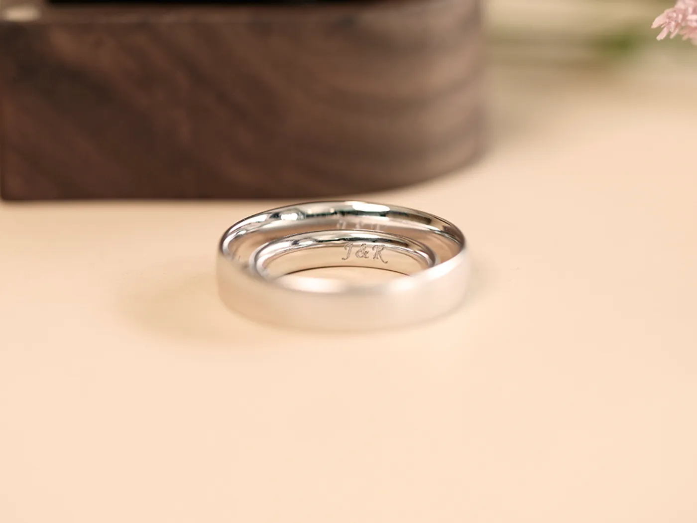 18k White Gold Wedding Band — view 8