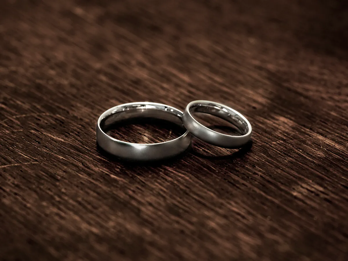 18k White Gold Wedding Band — 5