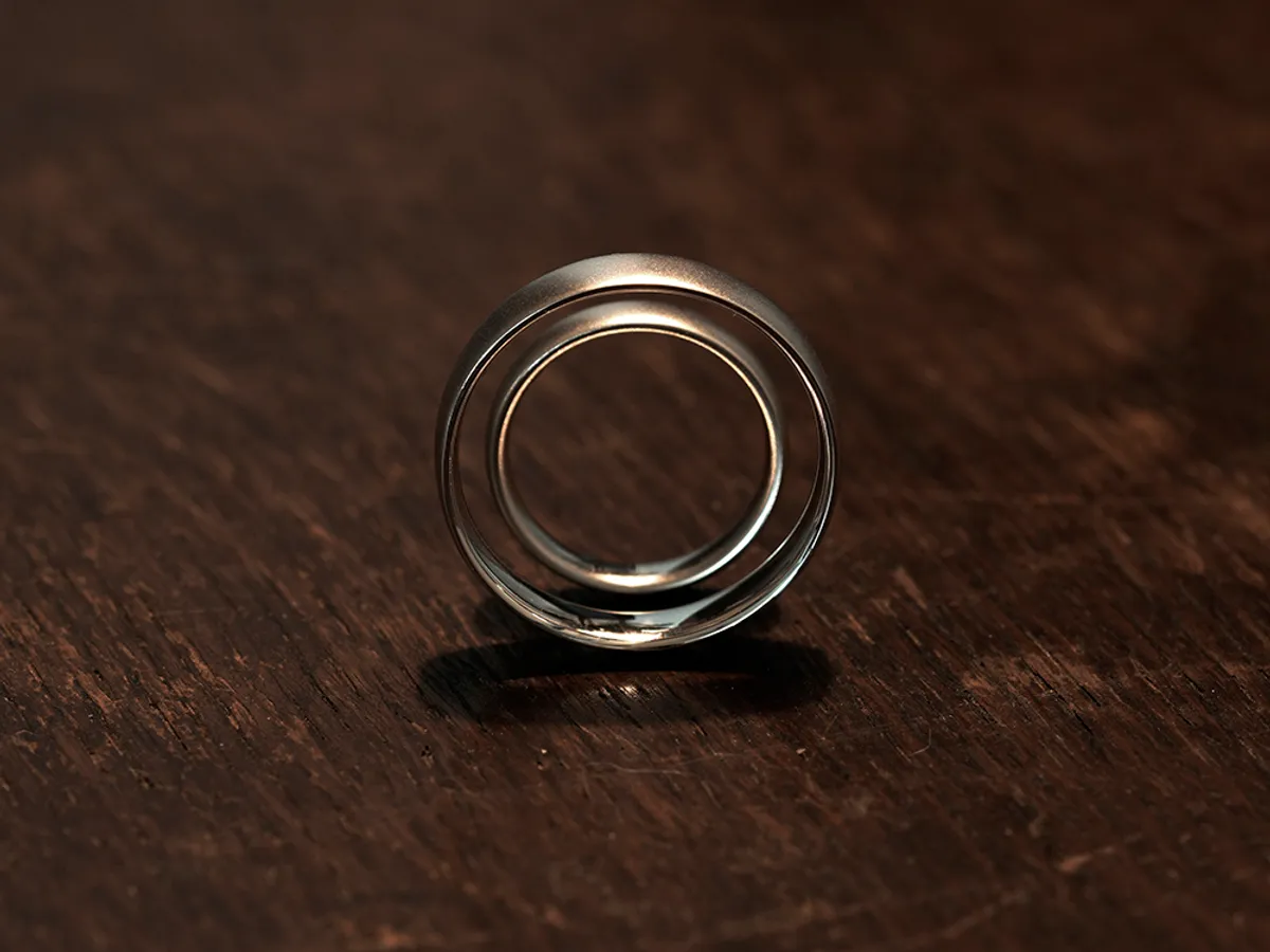 18k White Gold Wedding Band — 3