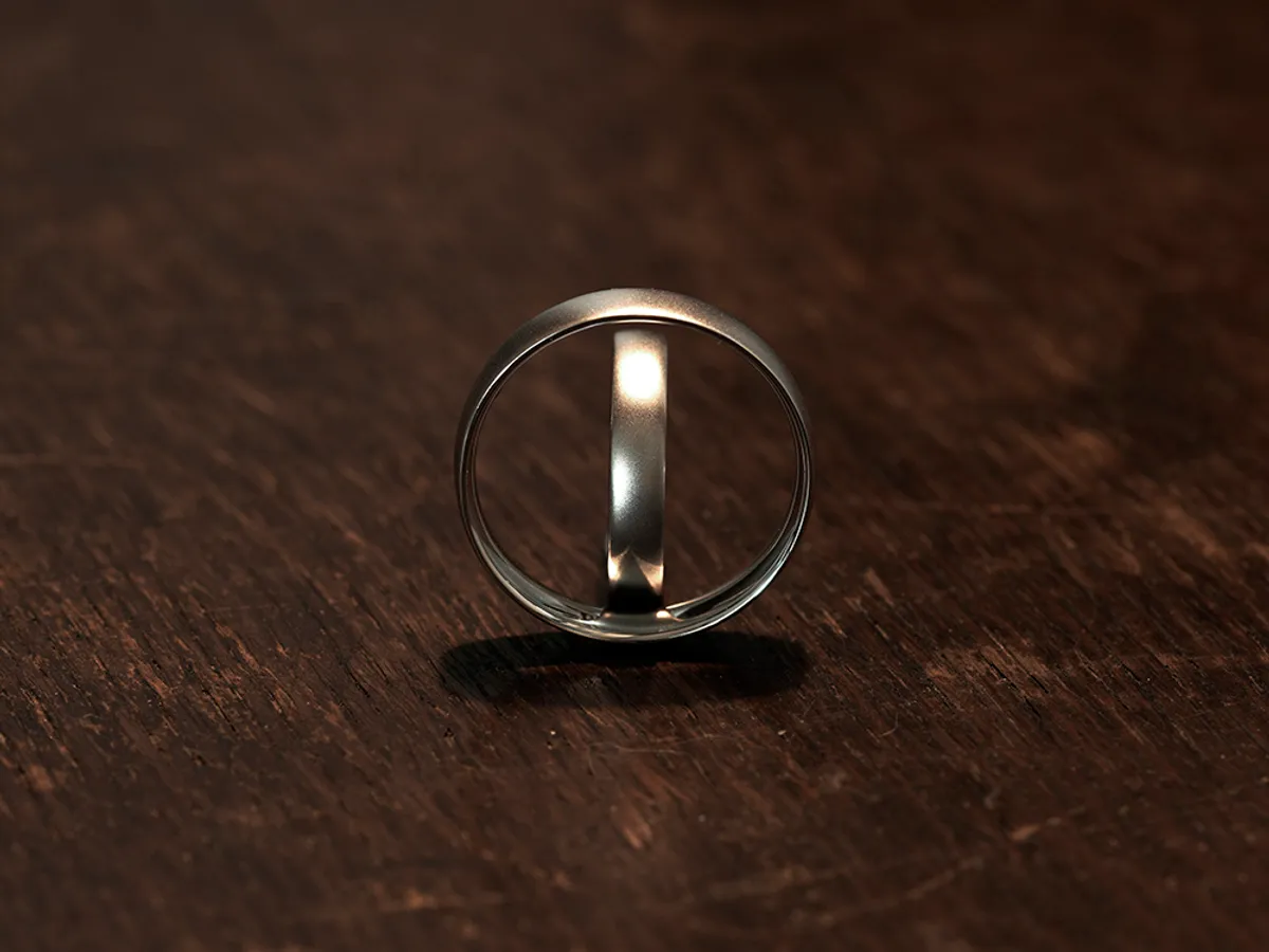 18k White Gold Wedding Band — 2