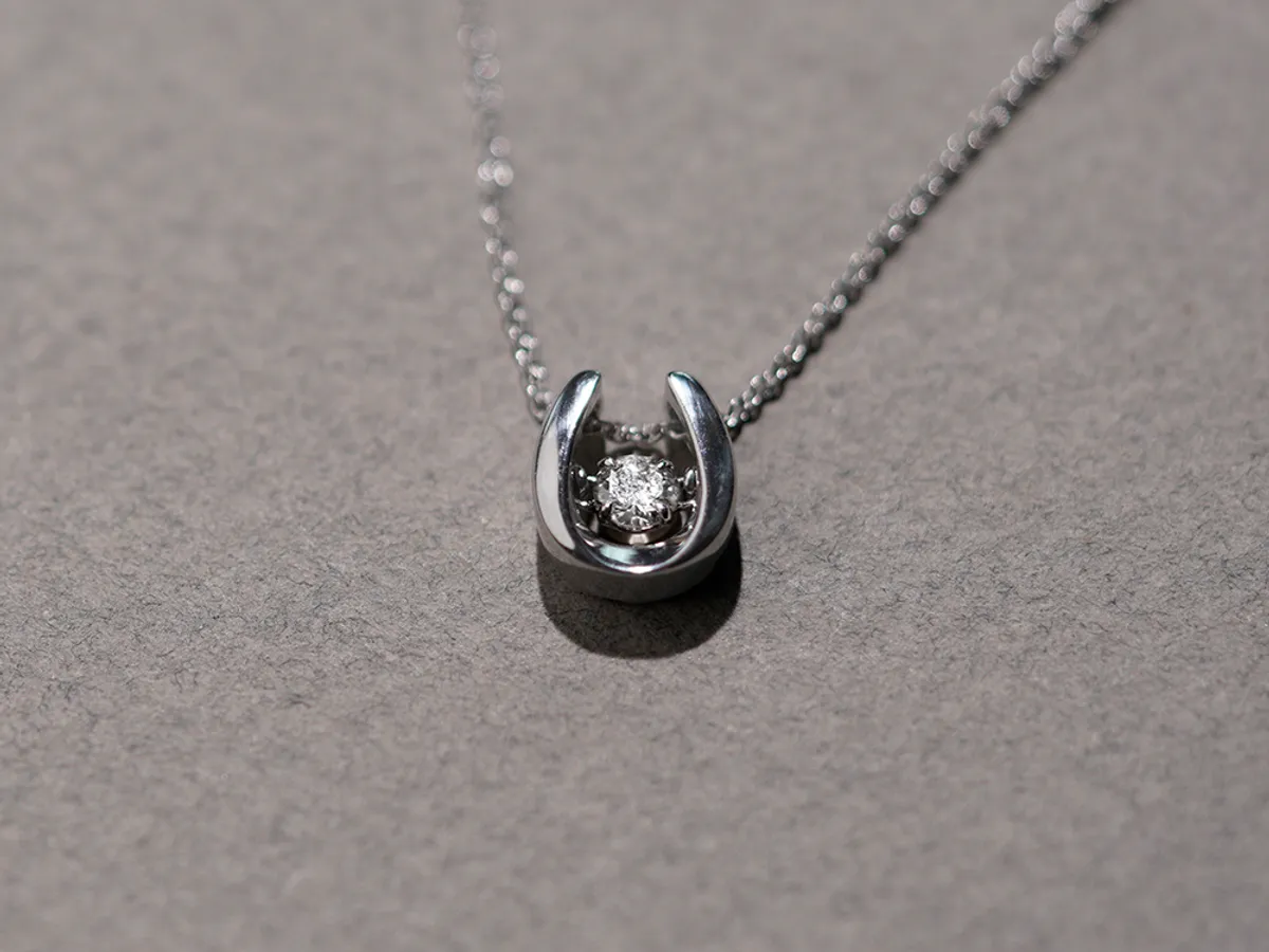 925 Silver Diamond Necklace (dancing stone) — 2