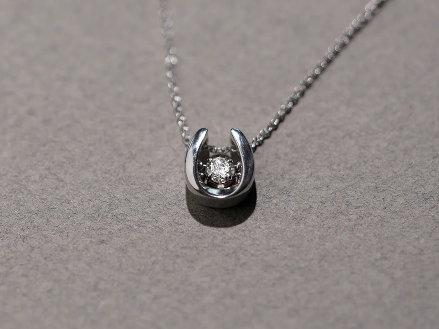 925 Silver Diamond Necklace (dancing stone) — view 2