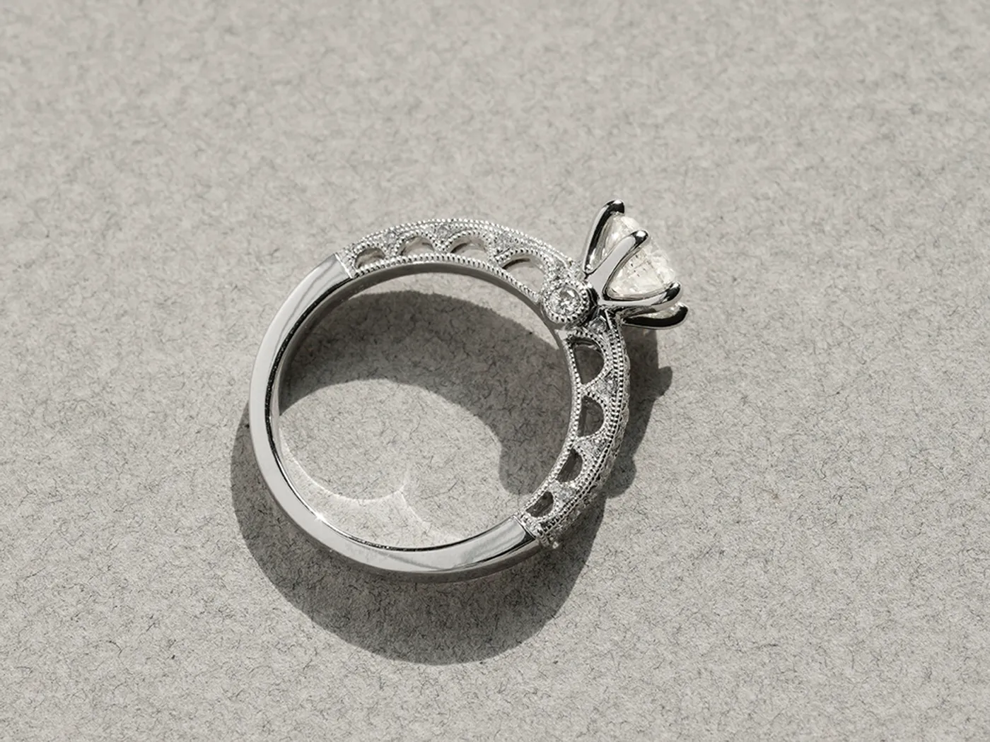 18k White Gold Diamond Ring — view 3
