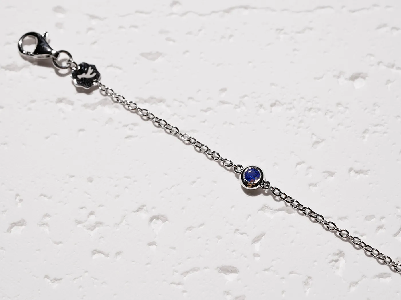 925 Silver Baby Bracelet (Blue Topaz) — view 1