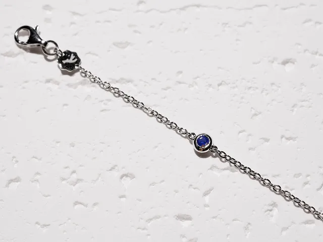 925 Silver Baby Bracelet (Blue Topaz)