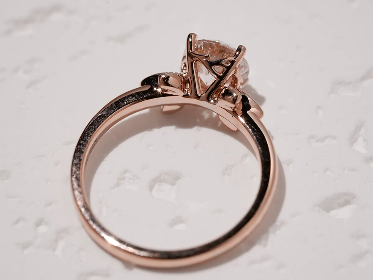 18k Rose Gold Diamond Ring — 7