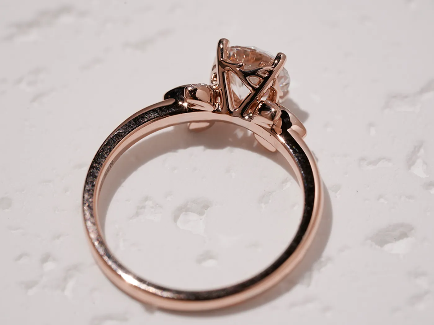 18k Rose Gold Diamond Ring — view 7